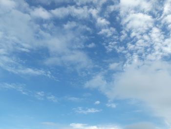 Low angle view of clouds in sky