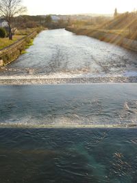 Scenic view of river against sky