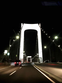 Cars on road at night