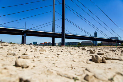 Low angle view of bridge against sky