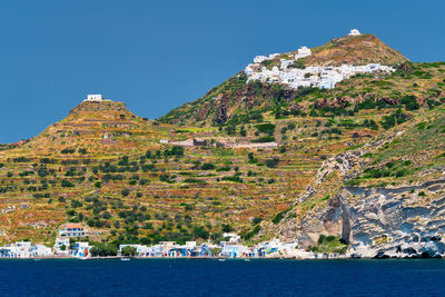 Klima and plaka villages on milos island, greece