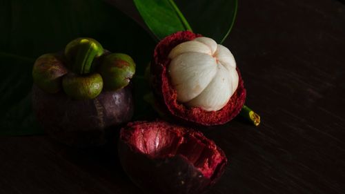 Close-up of fruits on table