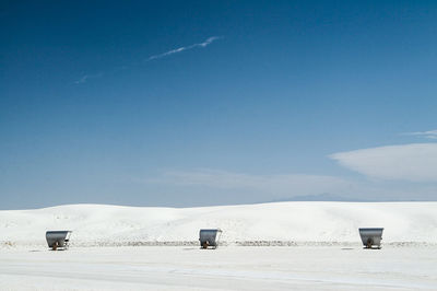 Scenic view of landscape against clear blue sky