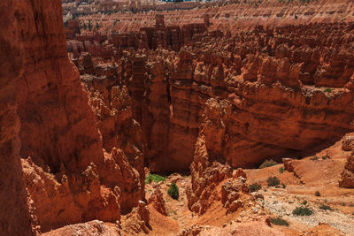 Aerial view of rock formations