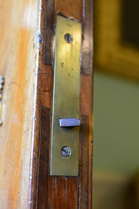 Close-up of wooden door