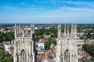 York minster against blue sky