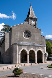 Saint vicent church in ax-les-thermes, ariege, occitanie. south-western france