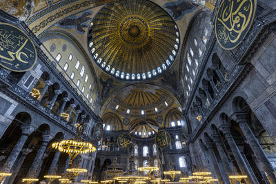 Interior of hagia sophia mosque in istanbul turkey