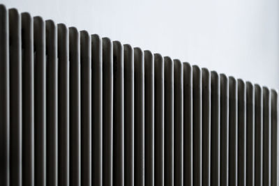 Close-up of radiator against white background