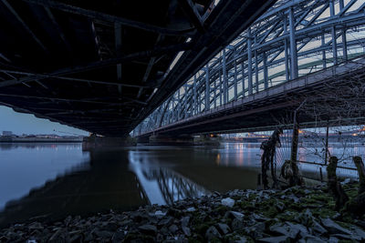 Bridges over river in city