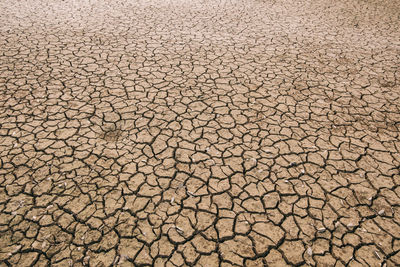 Full frame shot of cracked land