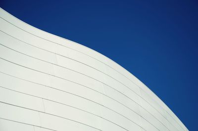 Low angle view of built structure against blue sky