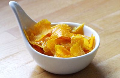 Close-up of food in bowl on table