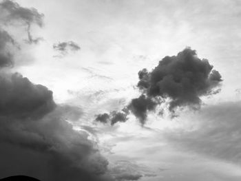 Low angle view of clouds in sky