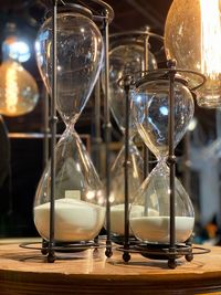 Close-up of wine glass on table at restaurant