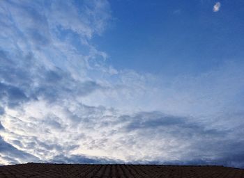 Landscape against blue sky