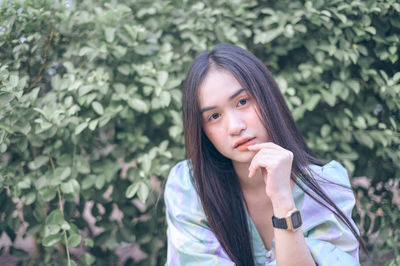 Portrait of a beautiful young woman