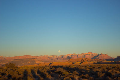 Scenic view of landscape against clear sky