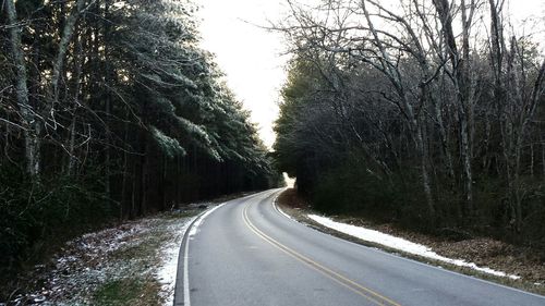 Road passing through country road