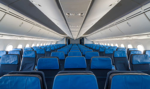 Interior of airplane