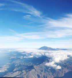 Scenic view of dramatic landscape against sky