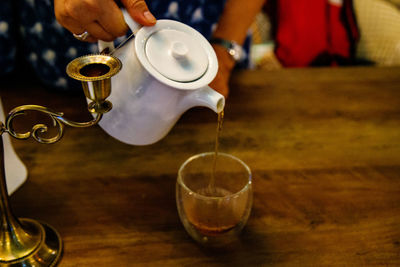 Close-up of tea on table