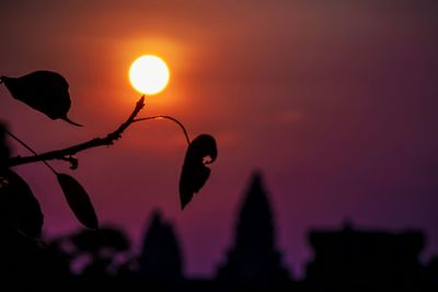 Low angle view of sky at sunset