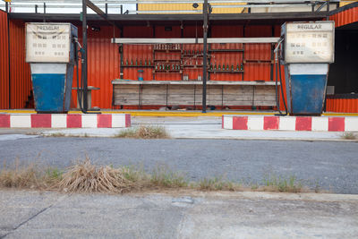 Gas station and bar in town