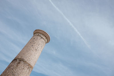 Low angle view of tower against sky