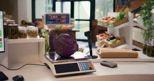 Close-up of objects on table