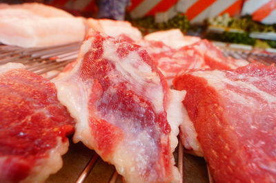 Close-up of meat for sale