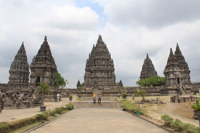 Stupas of historic building against sky