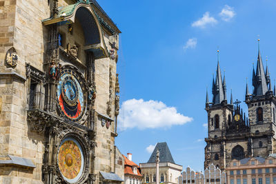 Prague old town square and astronomical clock, czech republic