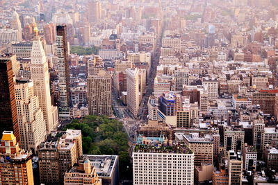 High angle view of cityscape