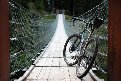 Bicycle on footbridge