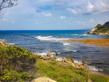 Scenic view of sea against sky