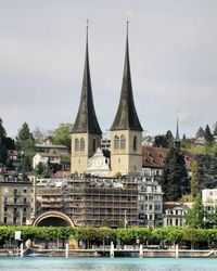 View of buildings against sky in city