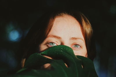 Close-up portrait of young woman