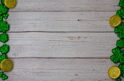 High angle view of fruits on table