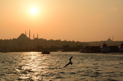 Sunsets on bosphorus. istanbul. turkey