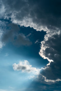 Low angle view of clouds in sky