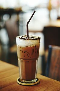 Close-up of drink on table