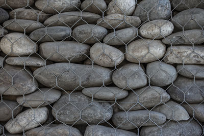 Full frame shot of stack of rocks