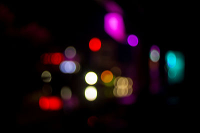 Defocused image of illuminated lights