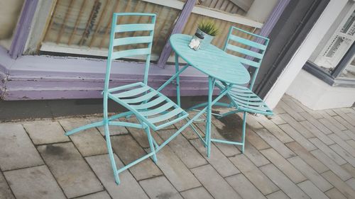 View of empty chairs