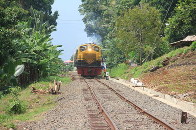 Train on railroad track