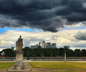 View of park against cloudy sky