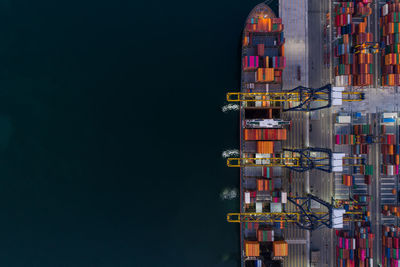 Aerial view of commercial dock