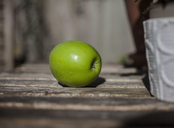 Close-up of apple on table