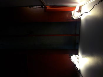 Close-up of illuminated electric light